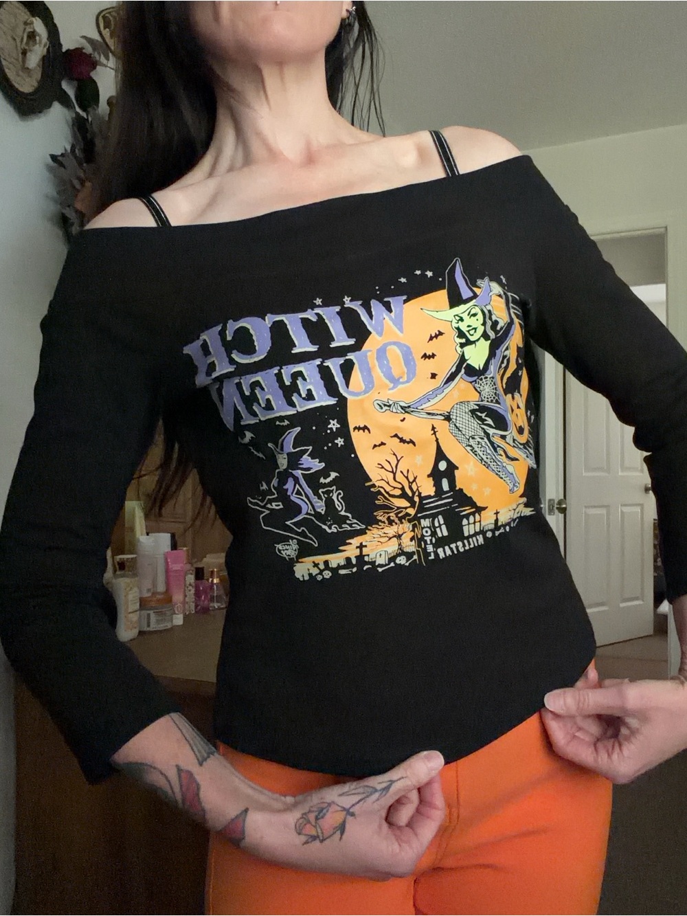 Killstar Witch Queen Off-Shoulder Sweater